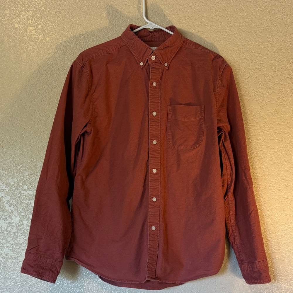 American Eagle Outfitters Men's Brick Button-Down Shirt